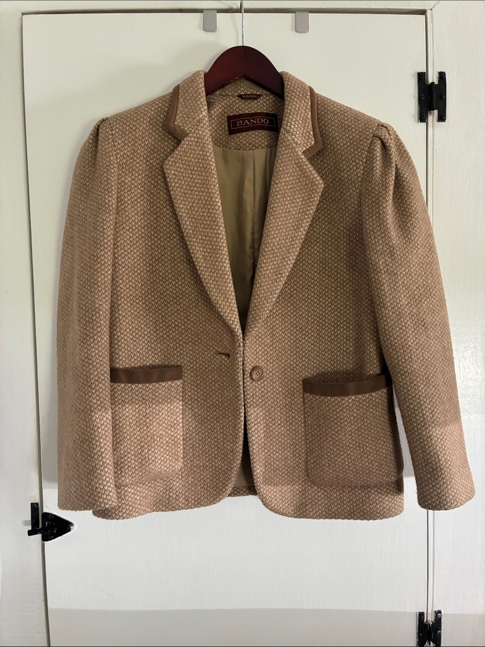 Vintage Bando Tan Tweed Blazer